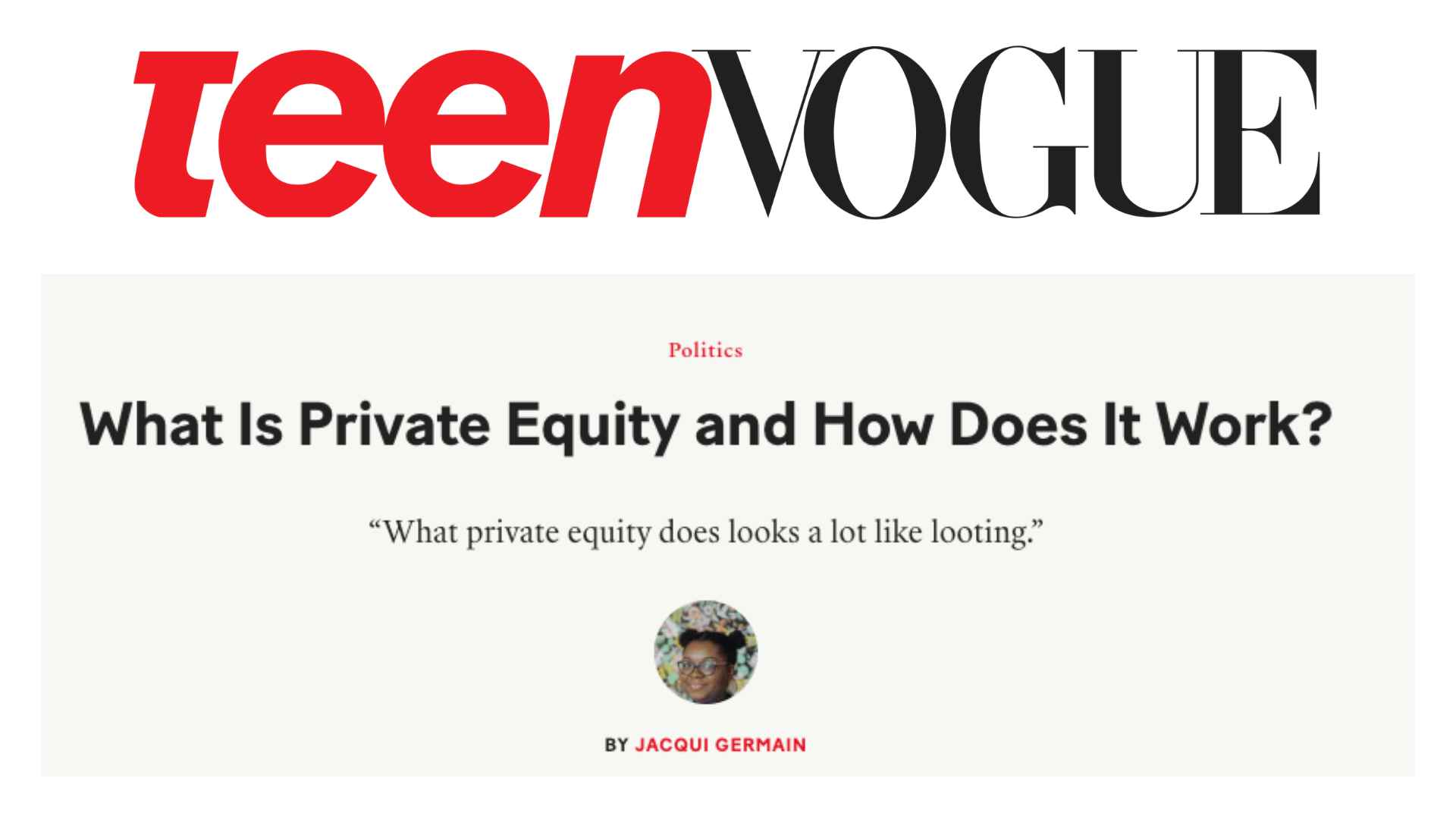 Teen Vogue : What Is Private Equity and How Does It Work?